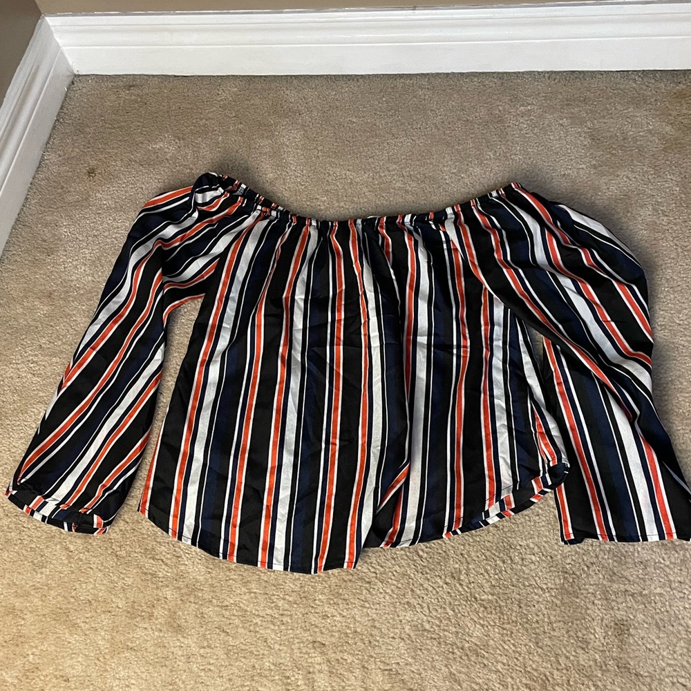 Striped Balloon Top - Medium